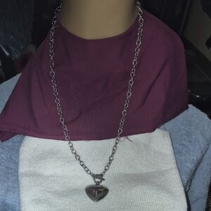 Elegant Silver Heart Necklace